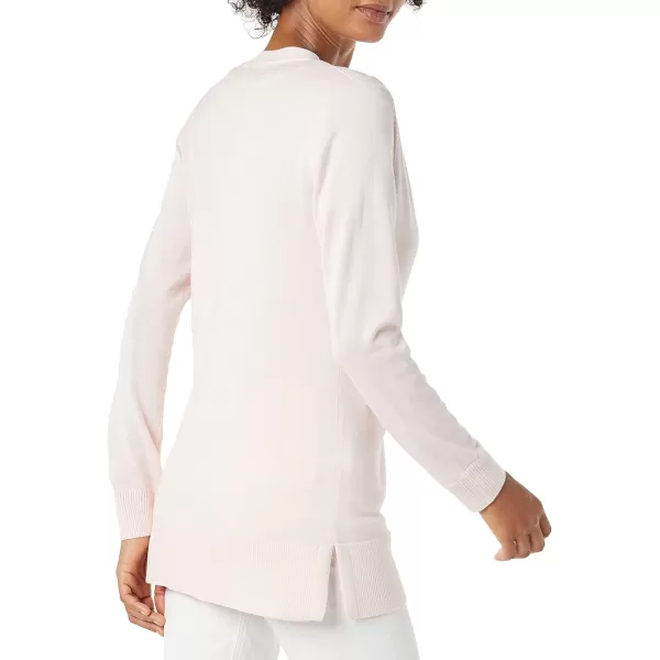 Amazon Essentials Womens Lightweight OpenFront Cardigan Sweater Available in Plus SizePale Pink