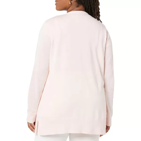 Amazon Essentials Womens Lightweight OpenFront Cardigan Sweater Available in Plus SizePale Pink