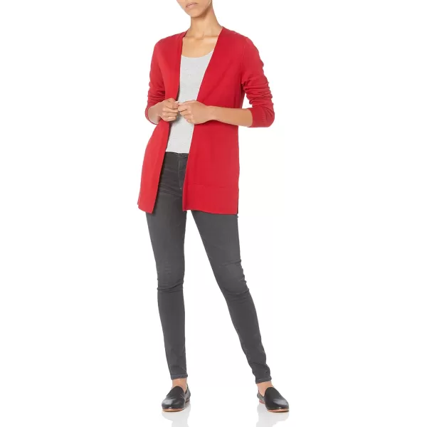 Amazon Essentials Womens Lightweight OpenFront Cardigan Sweater Available in Plus SizeRed