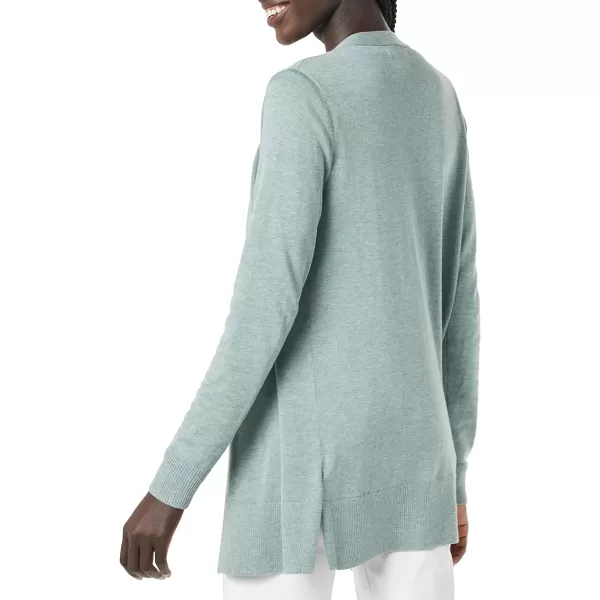 Amazon Essentials Womens Lightweight OpenFront Cardigan Sweater Available in Plus SizeSage Green Heather