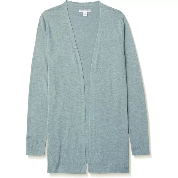 Amazon Essentials Womens Lightweight OpenFront Cardigan Sweater Available in Plus SizeSage Green Heather