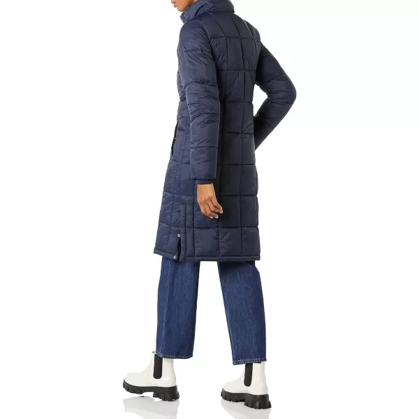 Amazon Essentials Womens Lightweight Quilted Longer Length CoatNavy