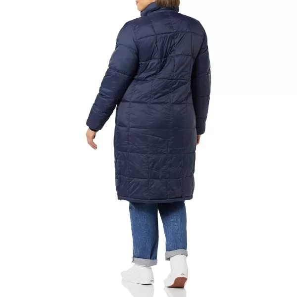 Amazon Essentials Womens Lightweight Quilted Longer Length CoatNavy