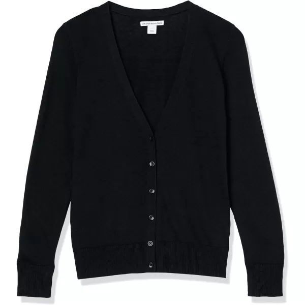 Amazon Essentials Womens Lightweight VNeck Cardigan Sweater Available in Plus SizeBlack