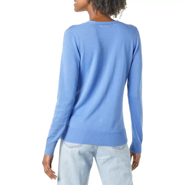 Amazon Essentials Womens Lightweight VNeck Cardigan Sweater Available in Plus SizeBlue