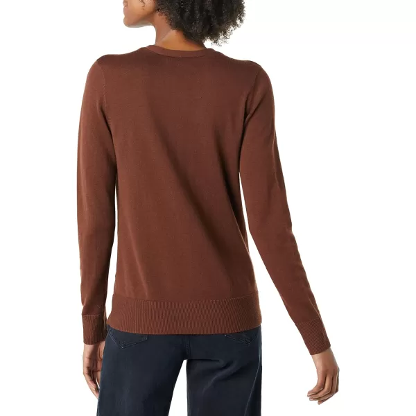 Amazon Essentials Womens Lightweight VNeck Cardigan Sweater Available in Plus SizeBrown