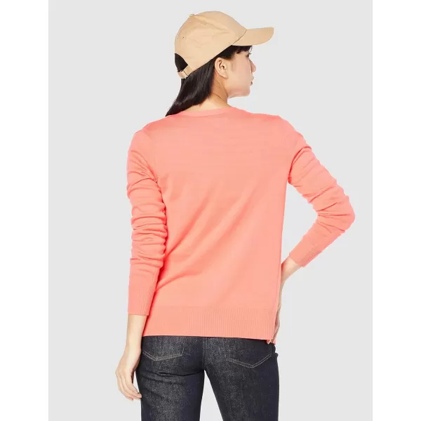 Amazon Essentials Womens Lightweight VNeck Cardigan Sweater Available in Plus SizeCoral Pink