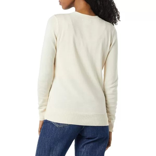 Amazon Essentials Womens Lightweight VNeck Cardigan Sweater Available in Plus SizeEcru