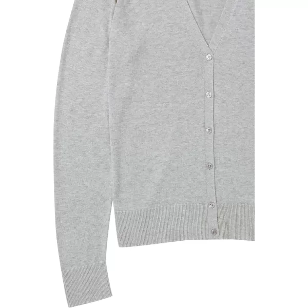 Amazon Essentials Womens Lightweight VNeck Cardigan Sweater Available in Plus SizeLight Grey Heather