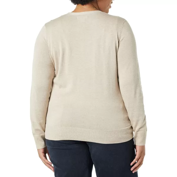 Amazon Essentials Womens Lightweight VNeck Cardigan Sweater Available in Plus SizeLight Oatmeal