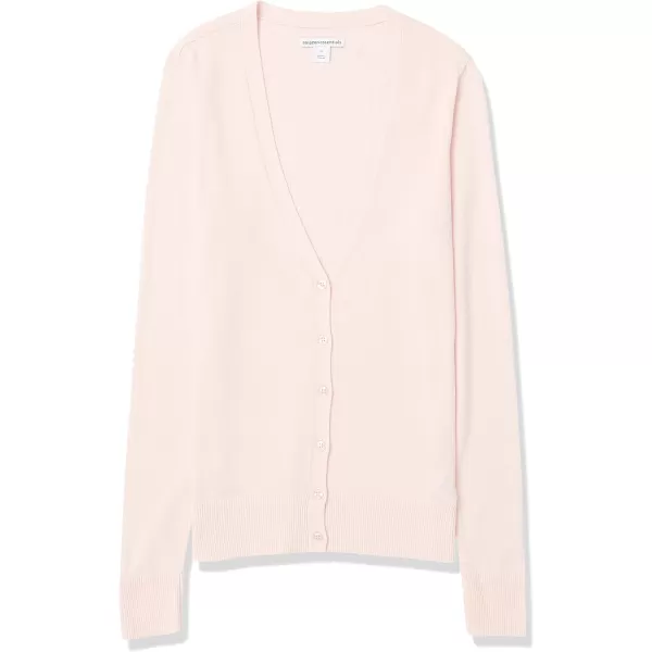 Amazon Essentials Womens Lightweight VNeck Cardigan Sweater Available in Plus SizeLight Pink