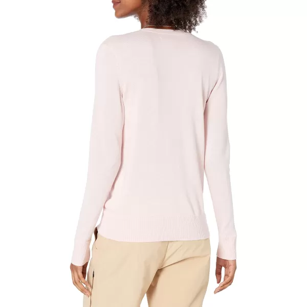 Amazon Essentials Womens Lightweight VNeck Cardigan Sweater Available in Plus SizeLight Pink