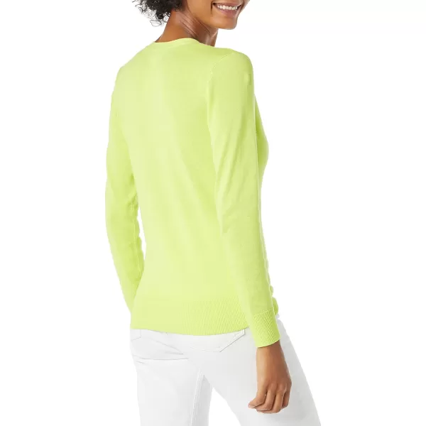 Amazon Essentials Womens Lightweight VNeck Cardigan Sweater Available in Plus SizeLime Green