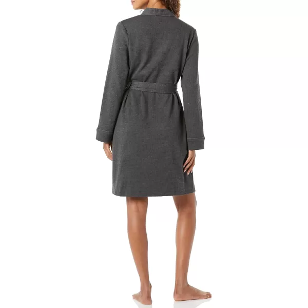 Amazon Essentials Womens Lightweight Waffle FullLength Robe Available in Plus SizeCharcoal Heather