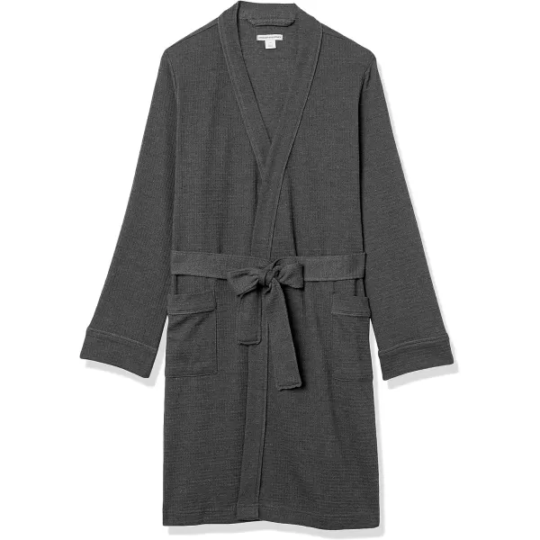 Amazon Essentials Womens Lightweight Waffle FullLength Robe Available in Plus SizeCharcoal Heather