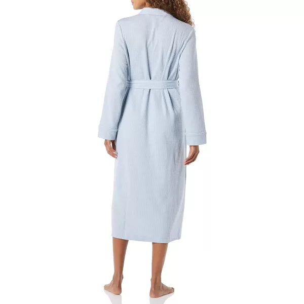 Amazon Essentials Womens Lightweight Waffle FullLength Robe Available in Plus SizeDusty Blue