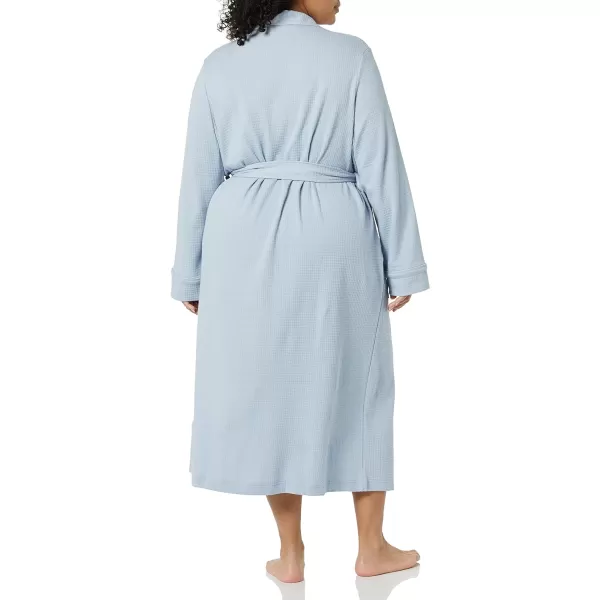 Amazon Essentials Womens Lightweight Waffle FullLength Robe Available in Plus SizeDusty Blue