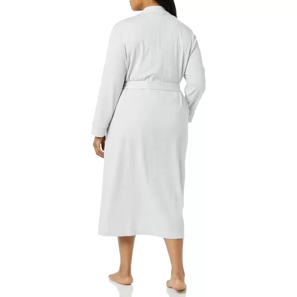 Amazon Essentials Womens Lightweight Waffle FullLength Robe Available in Plus SizeLight Grey