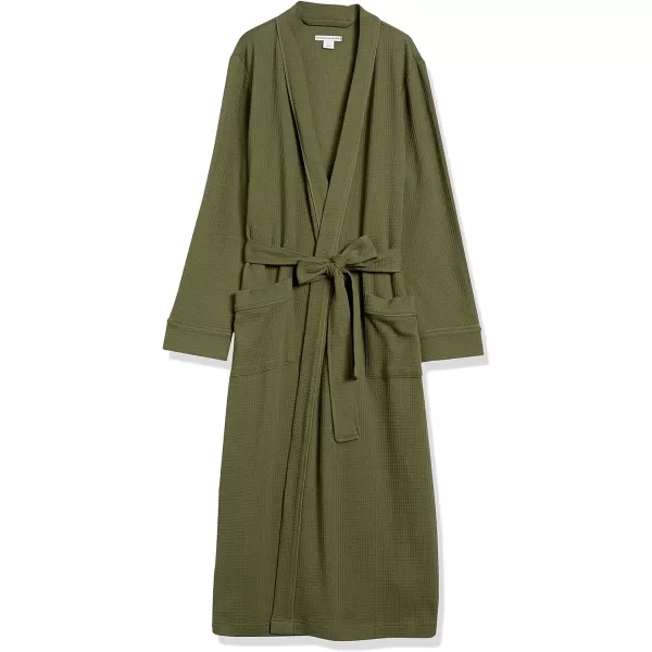 Amazon Essentials Womens Lightweight Waffle FullLength Robe Available in Plus SizeOlive