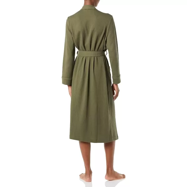 Amazon Essentials Womens Lightweight Waffle FullLength Robe Available in Plus SizeOlive