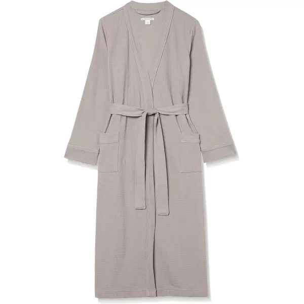 Amazon Essentials Womens Lightweight Waffle FullLength Robe Available in Plus SizeSmokey Grey