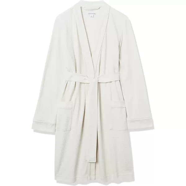 Amazon Essentials Womens Lightweight Waffle MidLength Robe Available in Plus SizeBeige