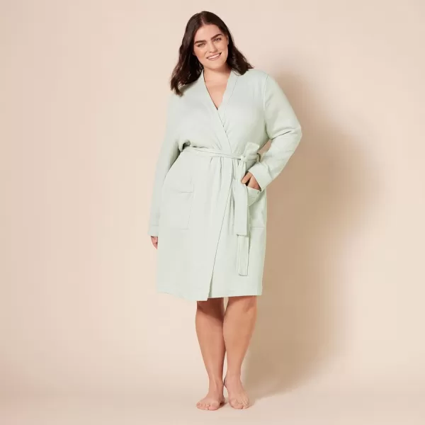 Amazon Essentials Womens Lightweight Waffle MidLength Robe Available in Plus SizeJade Green