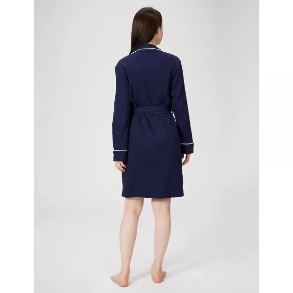 Amazon Essentials Womens Lightweight Waffle MidLength Robe Available in Plus SizeNavy