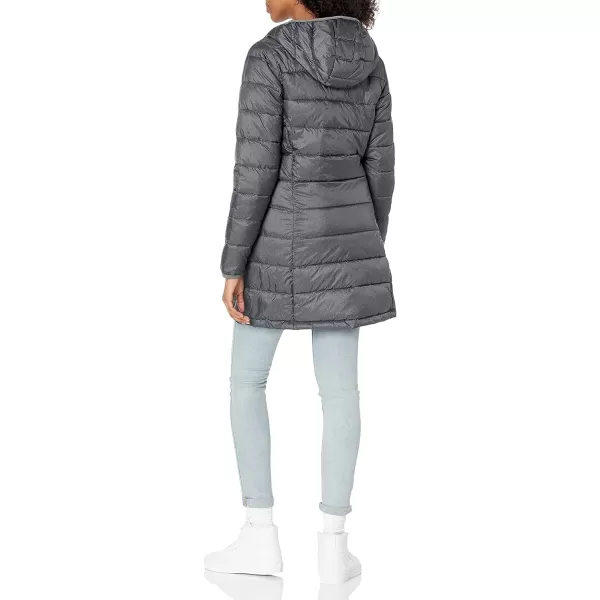 Amazon Essentials Womens Lightweight WaterResistant Hooded Puffer Coat Available in Plus SizeCharcoal Heather