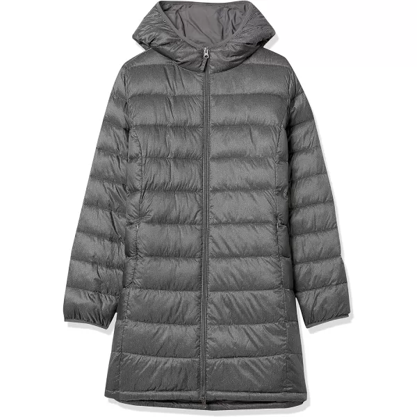 Amazon Essentials Womens Lightweight WaterResistant Hooded Puffer Coat Available in Plus SizeCharcoal Heather