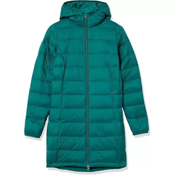 Amazon Essentials Womens Lightweight WaterResistant Hooded Puffer Coat Available in Plus SizeDark Emerald Green