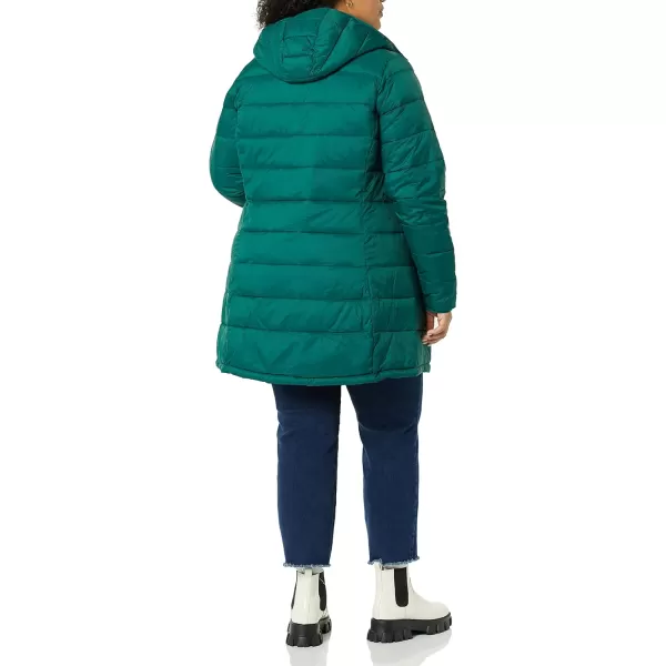 Amazon Essentials Womens Lightweight WaterResistant Hooded Puffer Coat Available in Plus SizeDark Emerald Green