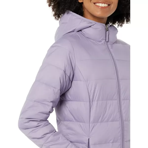 Amazon Essentials Womens Lightweight WaterResistant Hooded Puffer Coat Available in Plus SizeGrape