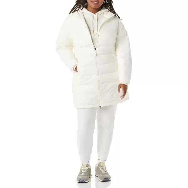 Amazon Essentials Womens Lightweight WaterResistant Hooded Puffer Coat Available in Plus SizeIvory