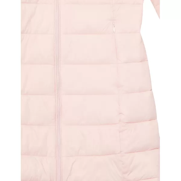 Amazon Essentials Womens Lightweight WaterResistant Hooded Puffer Coat Available in Plus SizeLight Pink