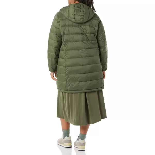 Amazon Essentials Womens Lightweight WaterResistant Hooded Puffer Coat Available in Plus SizeOlive