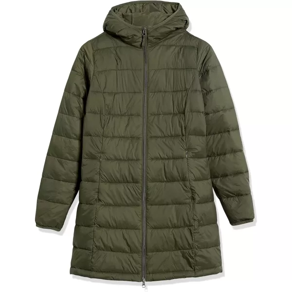 Amazon Essentials Womens Lightweight WaterResistant Hooded Puffer Coat Available in Plus SizeOlive