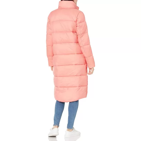 Amazon Essentials Womens Lightweight WaterResistant Longer Length Cocoon Puffer CoatPink