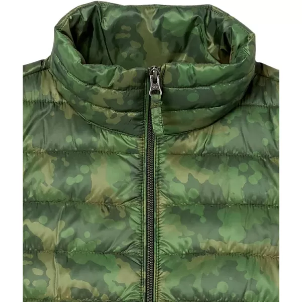 Amazon Essentials Womens Lightweight WaterResistant Packable Puffer Vest1 Green Camo