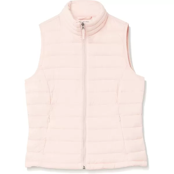 Amazon Essentials Womens Lightweight WaterResistant Packable Puffer Vest1 Light Pink