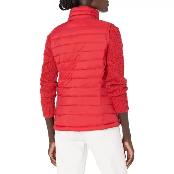 Amazon Essentials Womens Lightweight WaterResistant Packable Puffer Vest1 Red