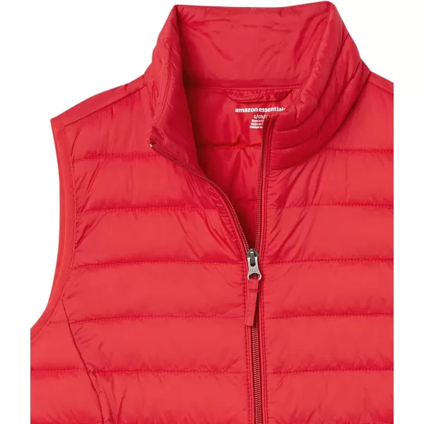 Amazon Essentials Womens Lightweight WaterResistant Packable Puffer Vest1 Red