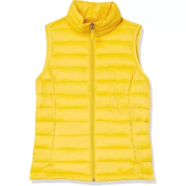 Amazon Essentials Womens Lightweight WaterResistant Packable Puffer Vest1 Yellow