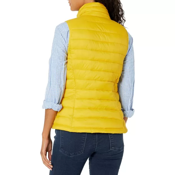 Amazon Essentials Womens Lightweight WaterResistant Packable Puffer Vest1 Yellow