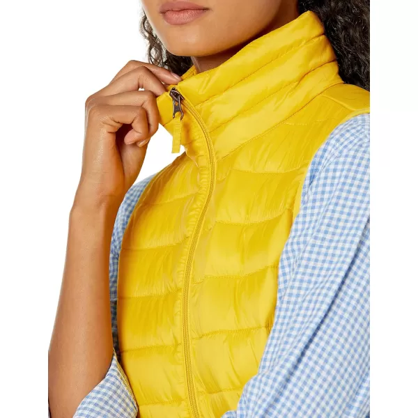 Amazon Essentials Womens Lightweight WaterResistant Packable Puffer Vest1 Yellow