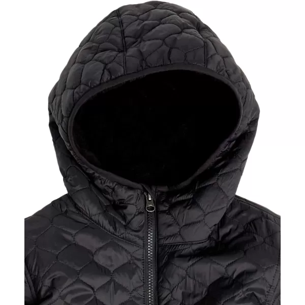 Amazon Essentials Womens Lightweight WaterResistant SherpaLined Hooded PufferBlack