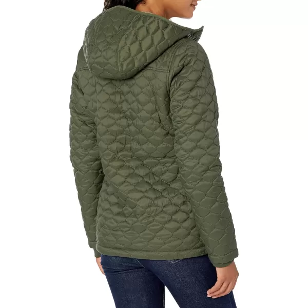 Amazon Essentials Womens Lightweight WaterResistant SherpaLined Hooded PufferOlive