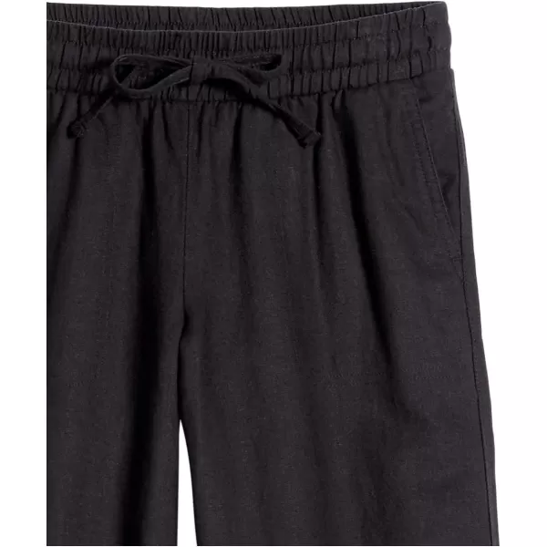 Amazon Essentials Womens Linen Blend Drawstring Wide Leg Pant Available in Plus SizeBlack