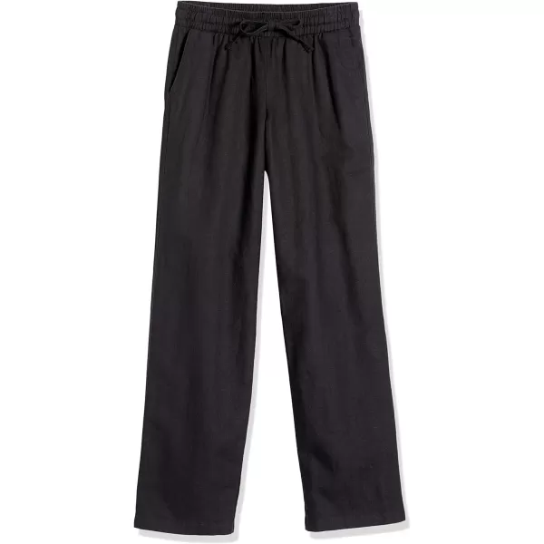 Amazon Essentials Womens Linen Blend Drawstring Wide Leg Pant Available in Plus SizeBlack