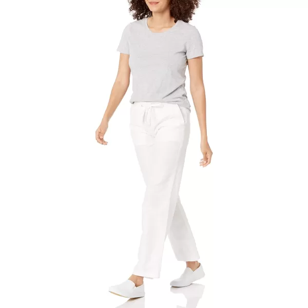 Amazon Essentials Womens Linen Blend Drawstring Wide Leg Pant Available in Plus SizeBright White